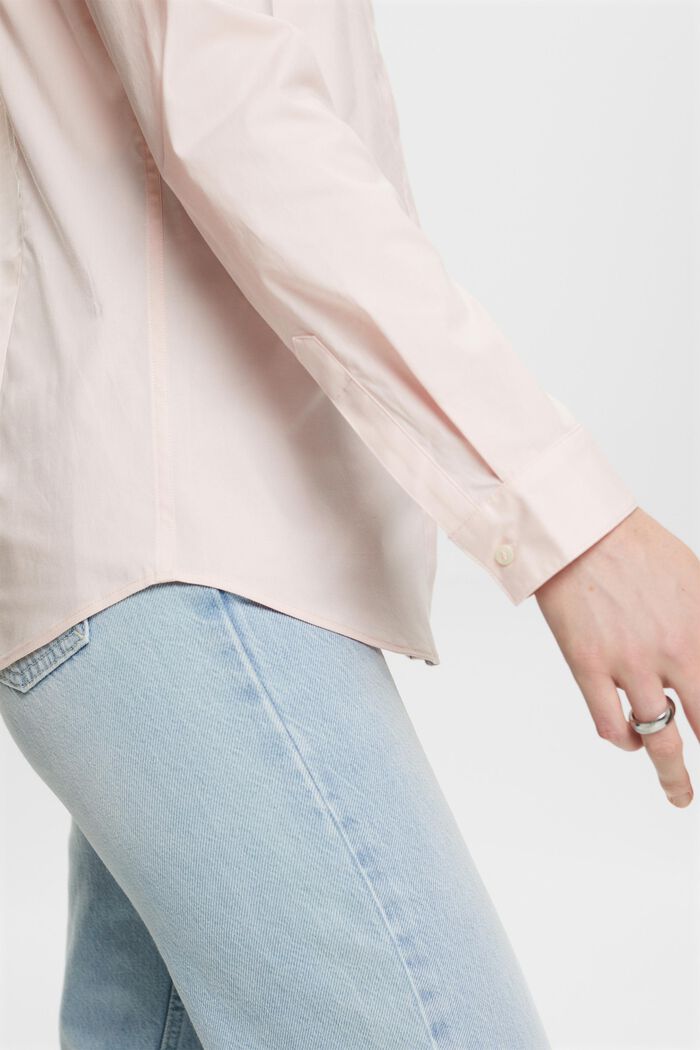 Langärmlige Popeline-Bluse, LIGHT PINK, detail image number 4