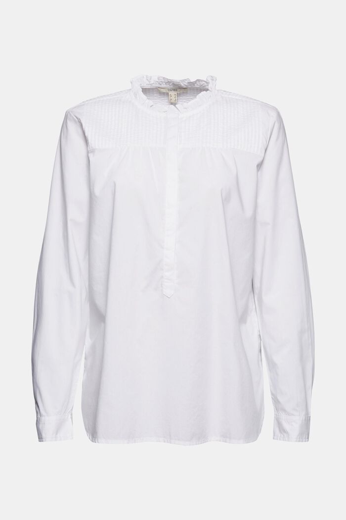 Bluse aus Organic Cotton, WHITE, detail image number 0