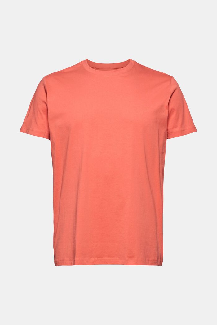 Jersey-T-Shirt aus 100% Organic Cotton, CORAL RED, detail image number 0