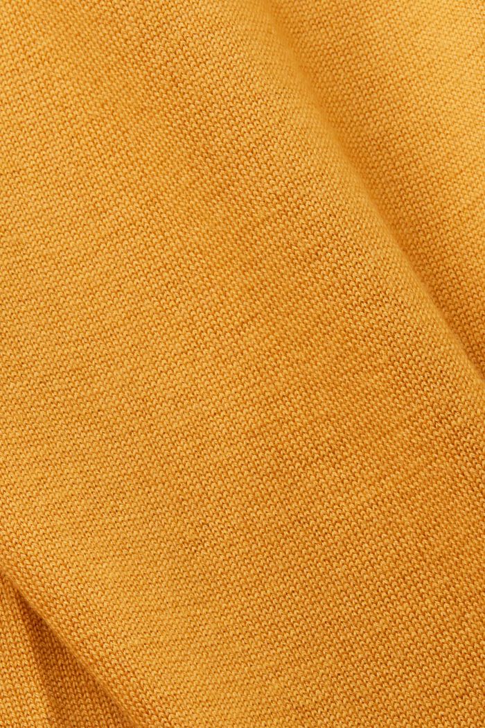 Wollpullover im Polo-Stil, HONEY YELLOW, detail image number 5