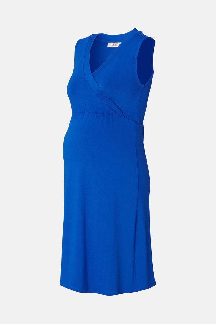 MATERNITY Ärmelloses Kleid mit V-Ausschnitt, ELECTRIC BLUE, detail image number 4