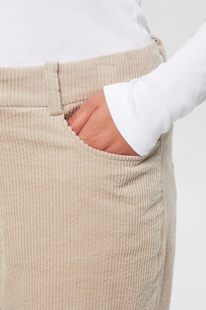 CURVY Cordhose, 100 % Baumwolle, LIGHT TAUPE, detail image number 2