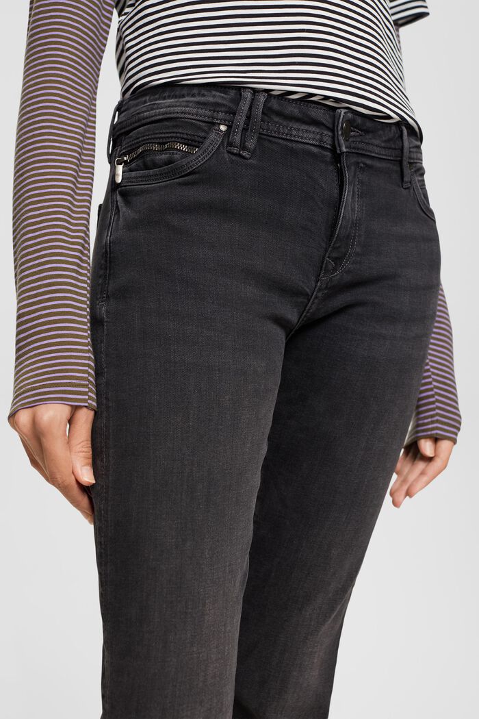 Straight Leg Jeans, BLACK DARK WASHED, detail image number 2