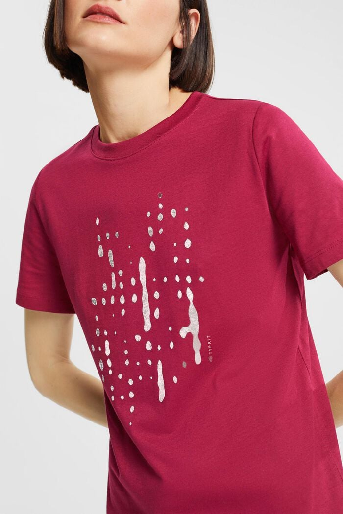 Logo-T-Shirt, TENCEL™ Mix, CHERRY RED, detail image number 2