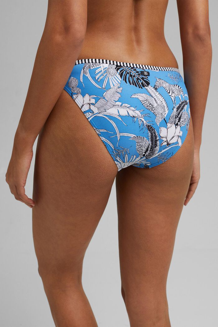Recycelt: Bikini-Slip mit Tropical Print, BLUE, detail image number 3