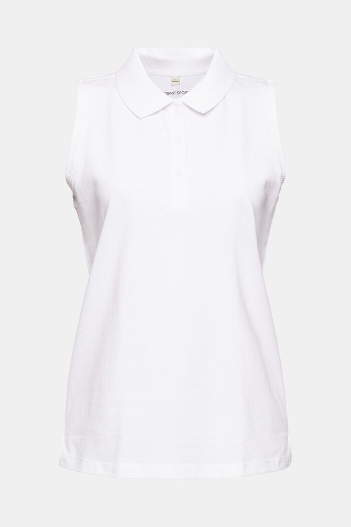 Sport-Shirt im Polo-Look, WHITE, overview