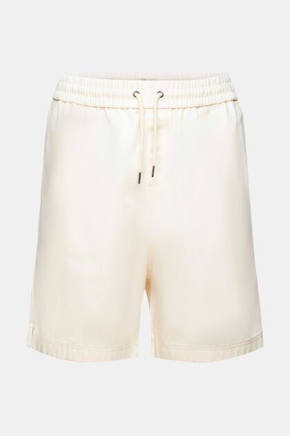 Shorts aus reiner Baumwolle mit Print hinten