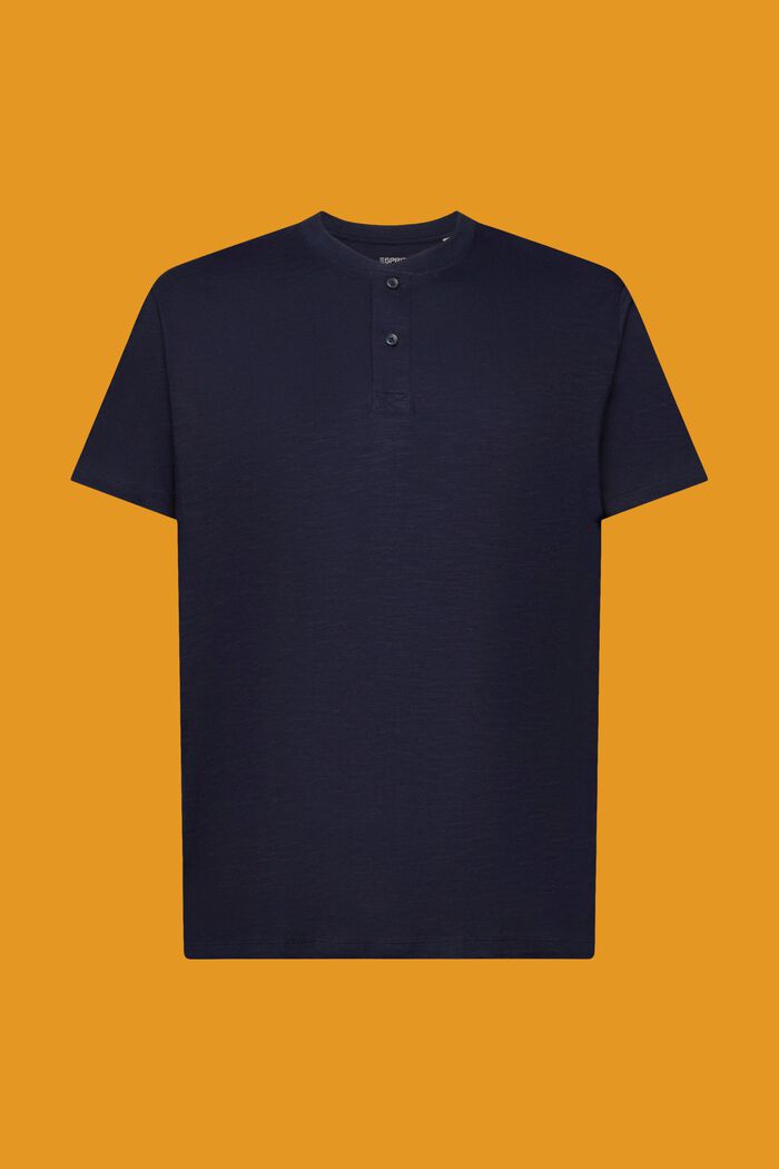 Henley-T-Shirt aus Baumwolle, NAVY, detail image number 5