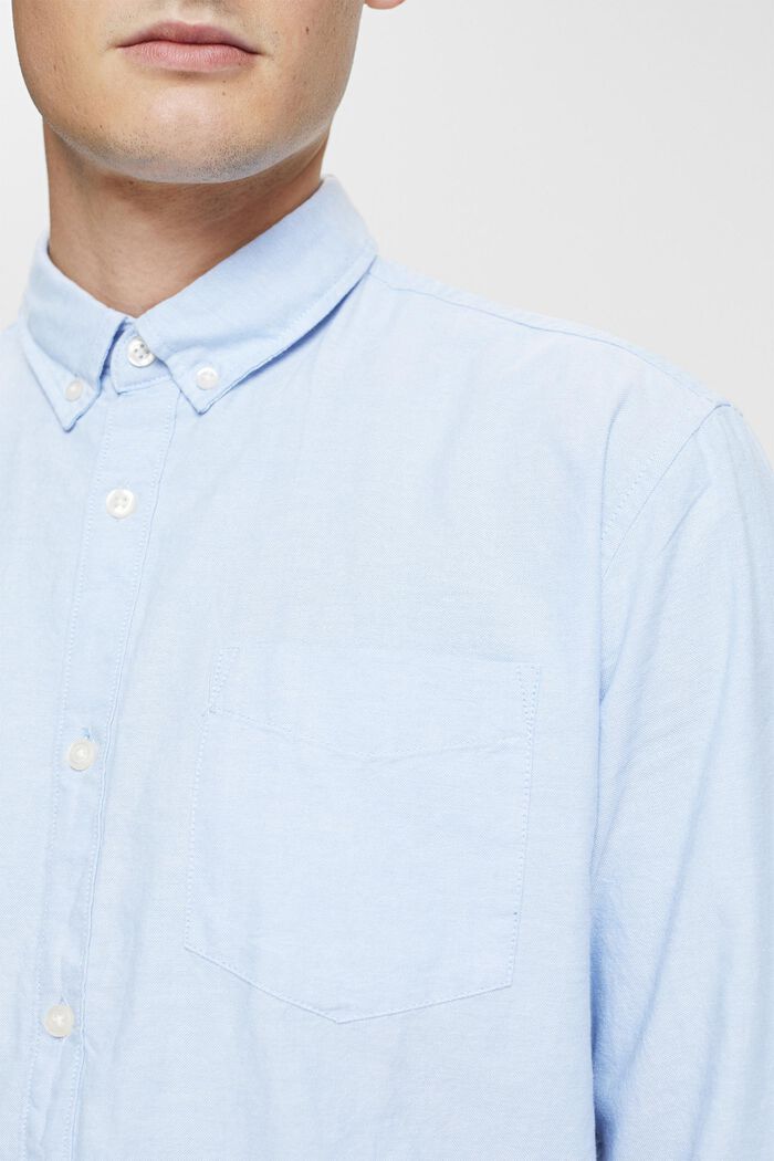 Button-Down-Hemd, 100 % Baumwolle, LIGHT BLUE, detail image number 2