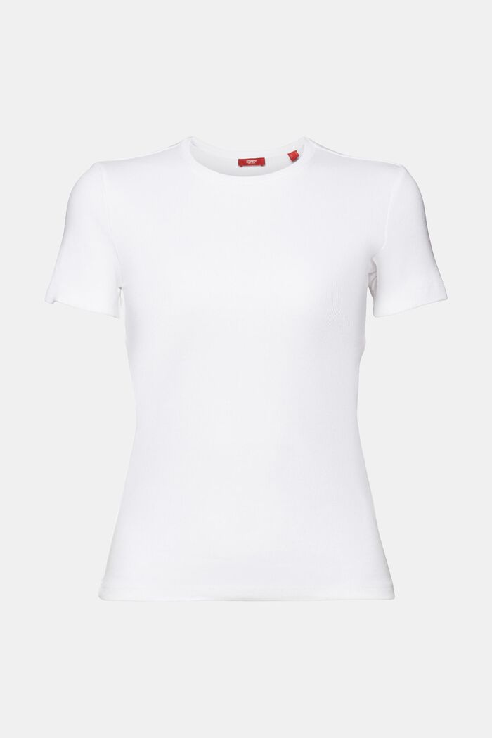 T-Shirt aus Baumwolljersey mit Rundhalsausschnitt, WHITE, detail image number 8