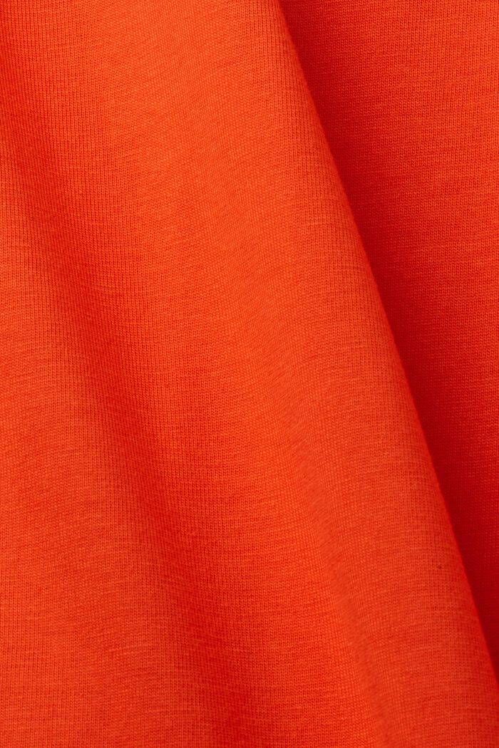 Bedrucktes Jersey-T-Shirt, 100 % Baumwolle, BRIGHT ORANGE, detail image number 5