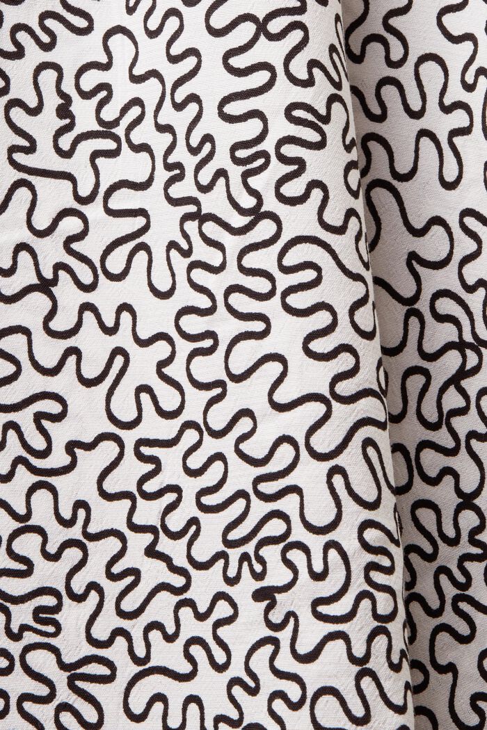 Crêpe-Bluse mit V-Ausschnitt und Print, OFF WHITE, detail image number 5