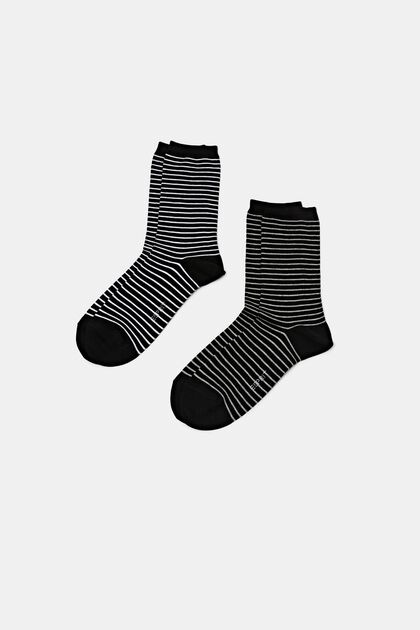 2er-Set Socken mit Streifenmuster