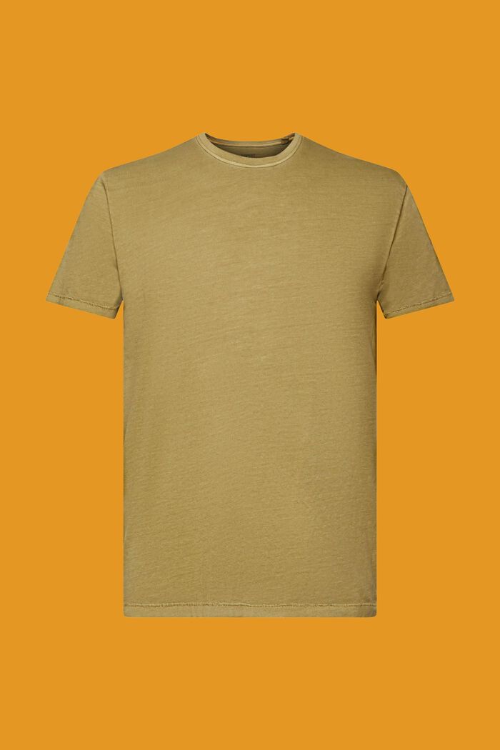 T-Shirt im Washed-Look, 100 % Baumwolle, OLIVE, detail image number 6