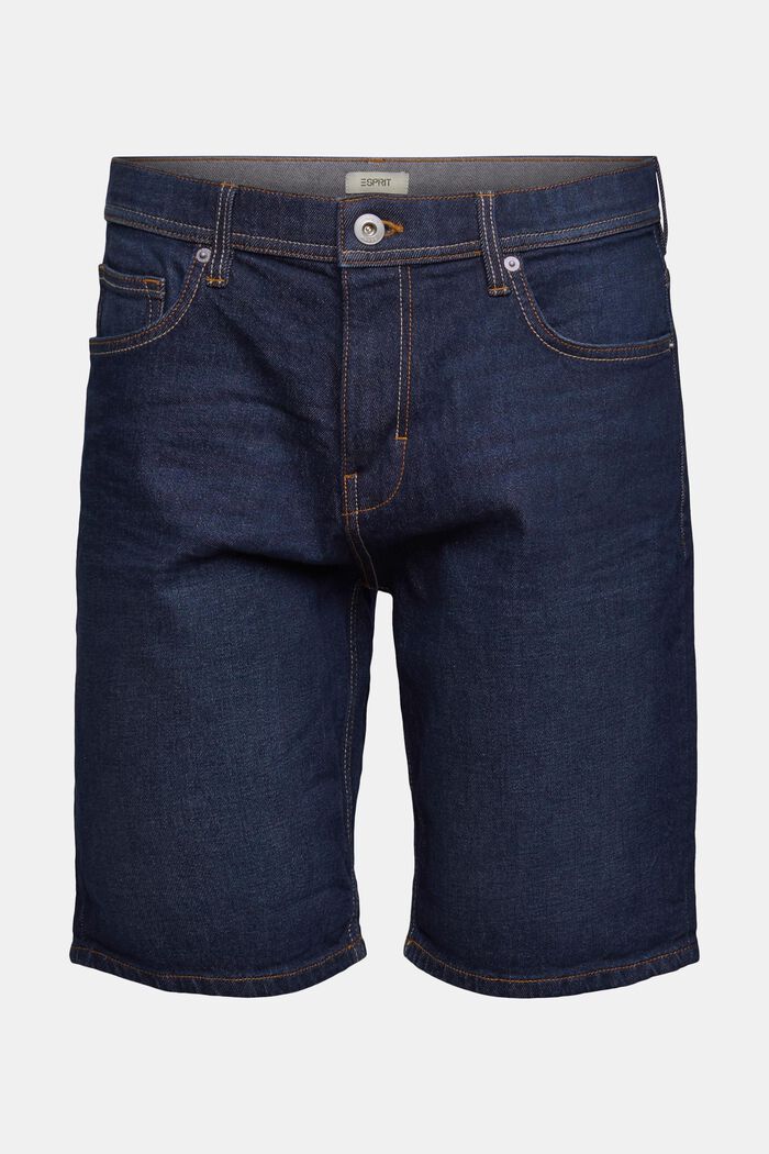 Jeans Shorts aus Baumwolle, BLUE DARK WASHED, detail image number 2