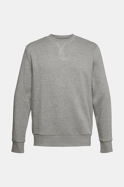 Recycelt: meliertes Sweatshirt, MEDIUM GREY, overview
