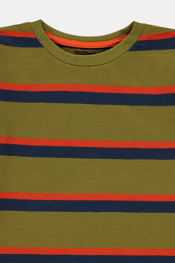 Streifen-T-Shirt aus 100% Baumwolle, KIWI, detail image number 2