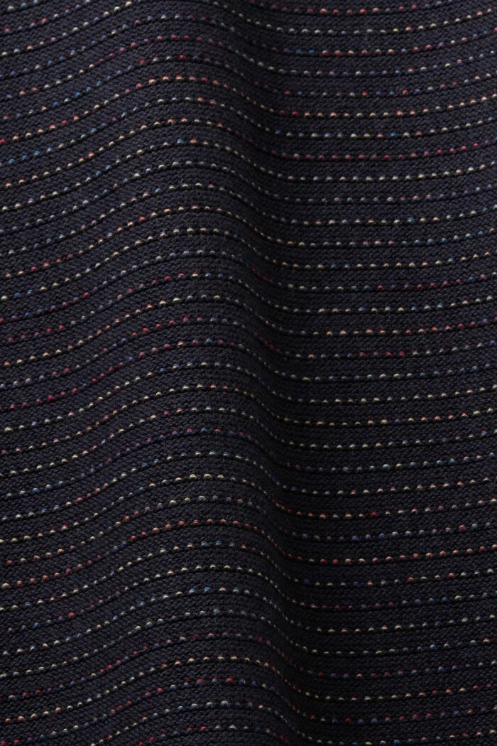 Strickpullover mit halbem Zipper und Streifen, NAVY, detail image number 5