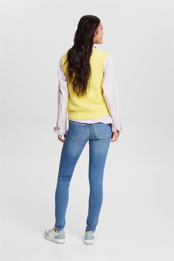 Skinny Jeans mit mittlerer Bundhöhe, BLUE MEDIUM WASHED, detail image number 2