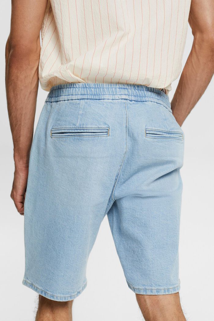 Jeans-Shorts mit Kordelzugbund, BLUE BLEACHED, detail image number 3