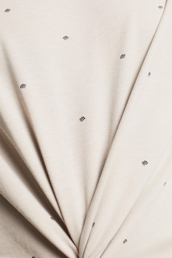 Baumwollpyjama mit Allover-Muster, LIGHT TAUPE, detail image number 6