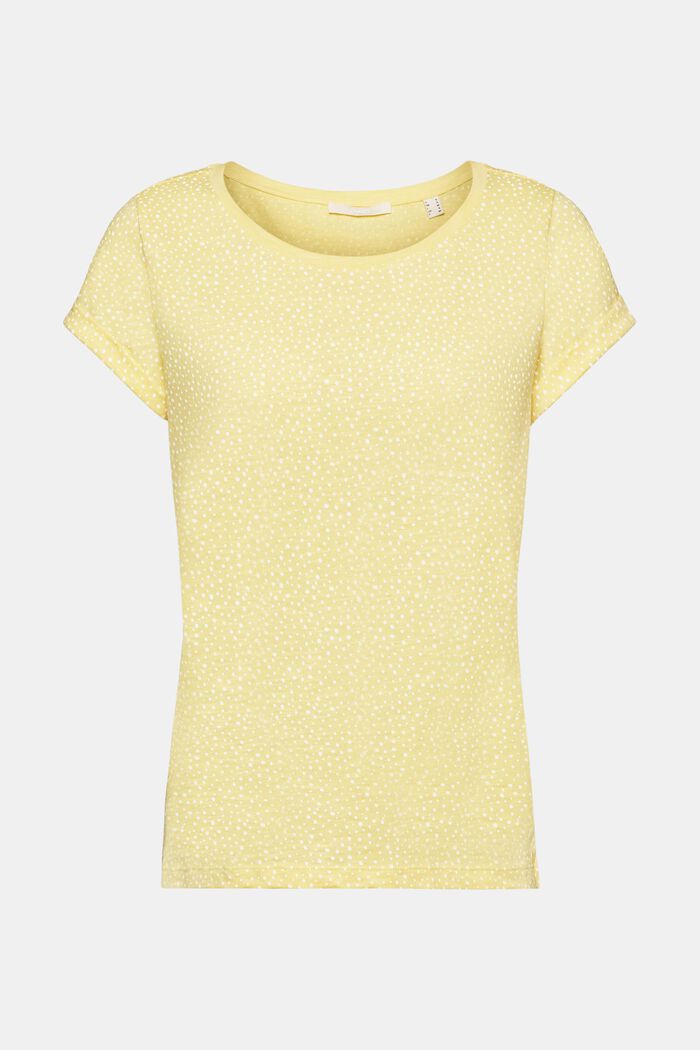 T-Shirt mit Allover-Muster, LIGHT YELLOW, detail image number 6