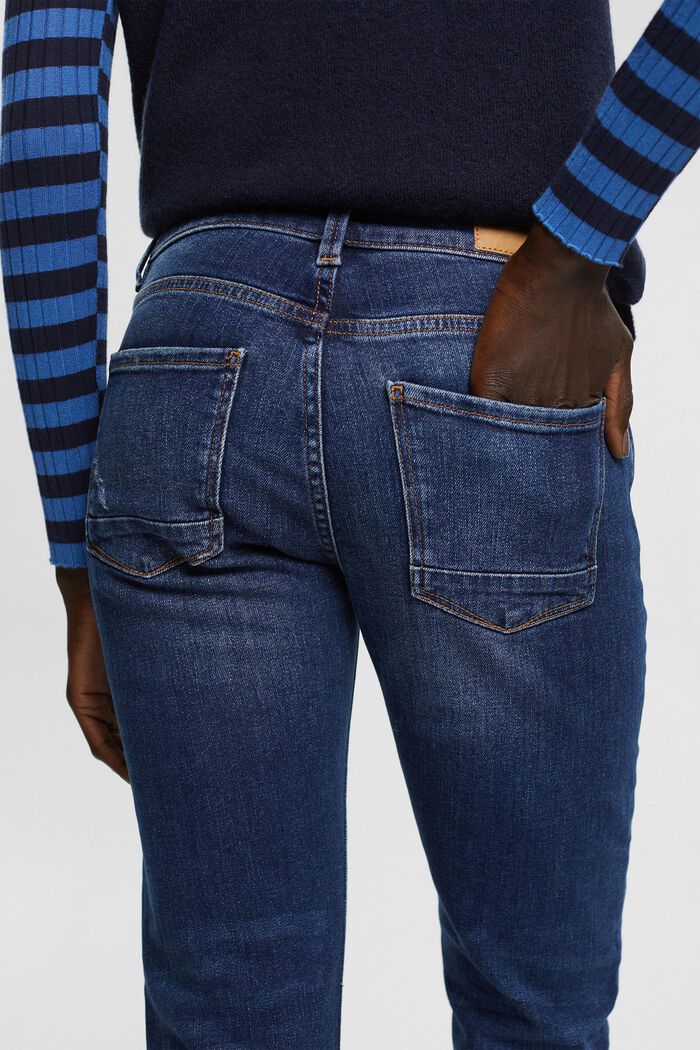 Stretch-Jeans aus Bio-Baumwoll-Mix, BLUE DARK WASHED, detail image number 0