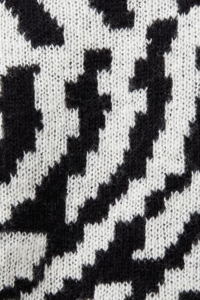 Pullover mit abstraktem Jacquard-Design, BLACK, detail image number 6