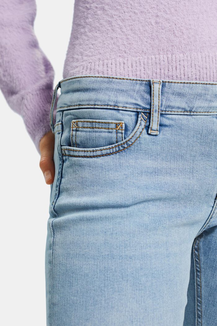 Skinny Jeans mit niedrigem Bund, BLUE LIGHT WASHED, detail image number 4