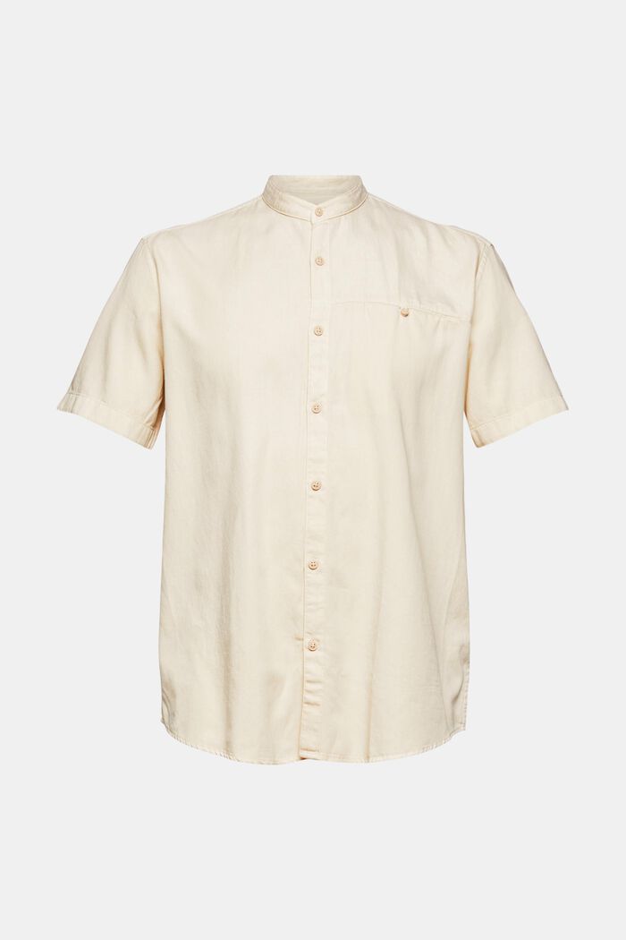 Mit TENCEL™: Hemd mit Stegkragen, CREAM BEIGE, detail image number 0