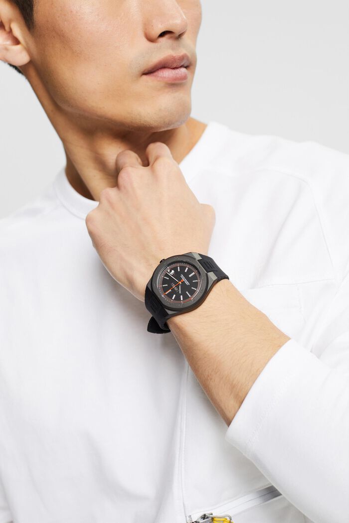 Uhr mit Silikon-Armband, BLACK, detail image number 2