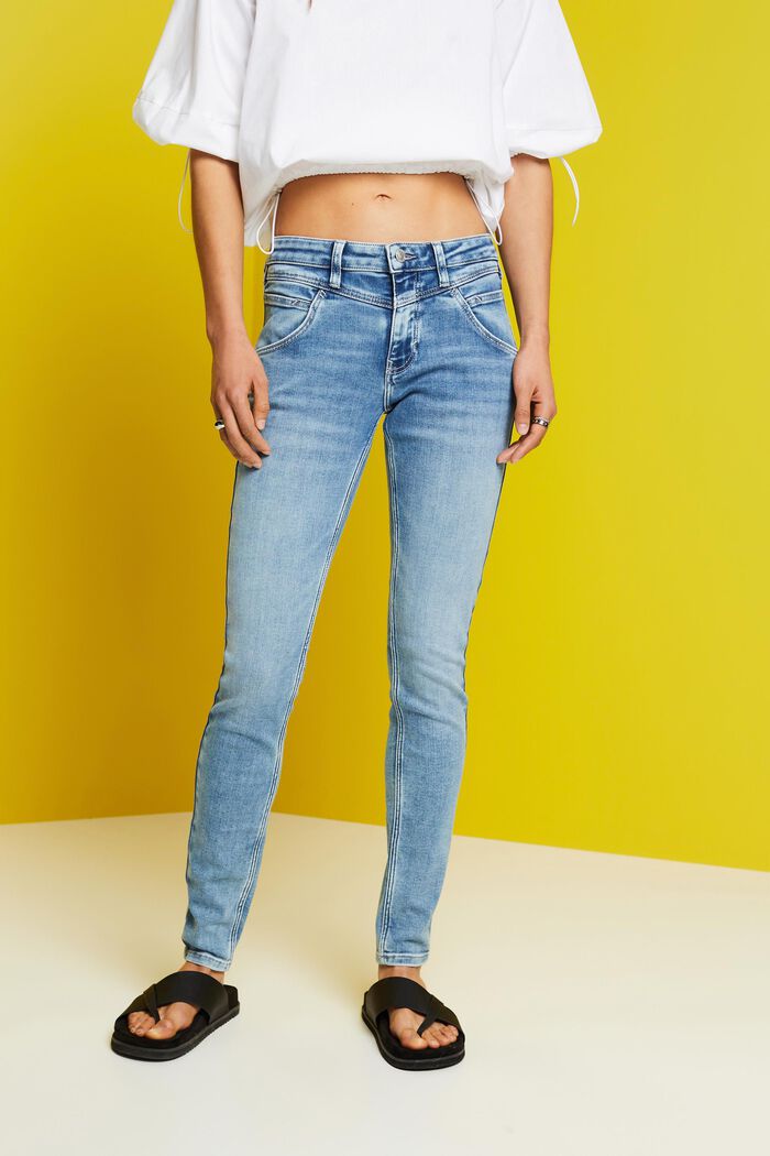 Skinny Jeans aus nachhaltiger Baumwolle, BLUE LIGHT WASHED, detail image number 0