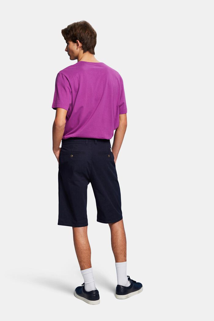 Shorts im Chino-Style aus nachhaltiger Baumwolle, NAVY, detail image number 3