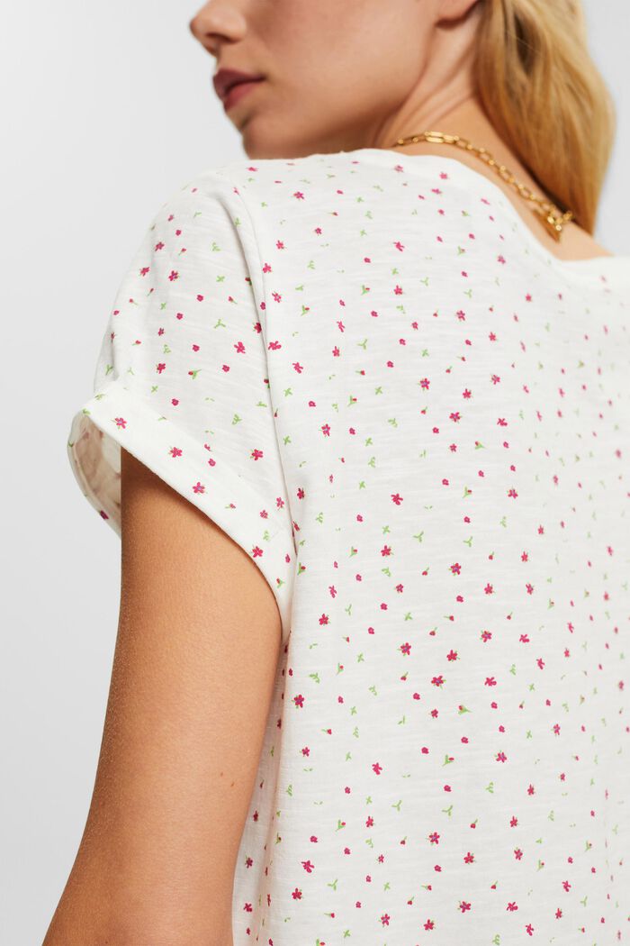 Shirt mit Blumen-Print, OFF WHITE, detail image number 0