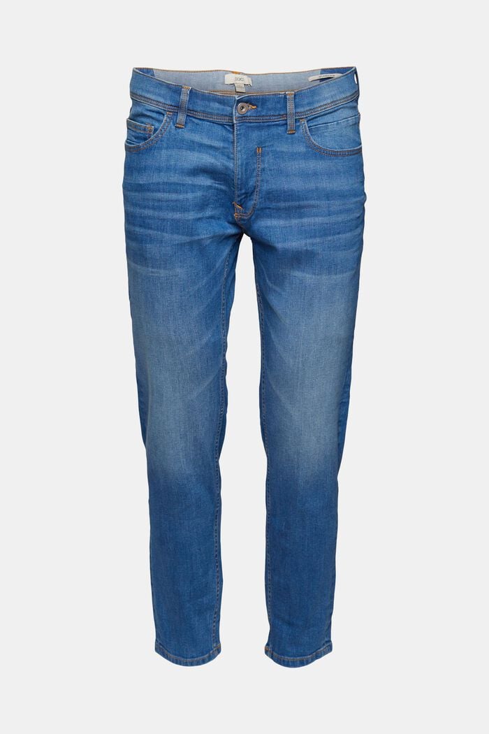 Jeans aus Baumwolle, BLUE LIGHT WASHED, overview