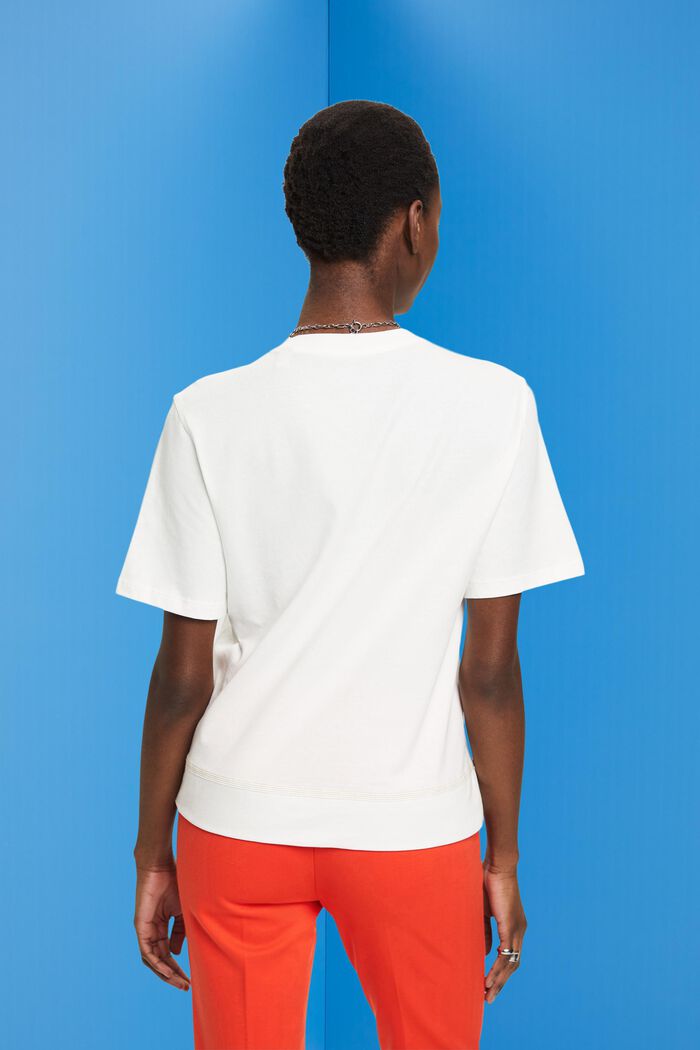 T-Shirt aus Baumwolle, OFF WHITE, detail image number 3