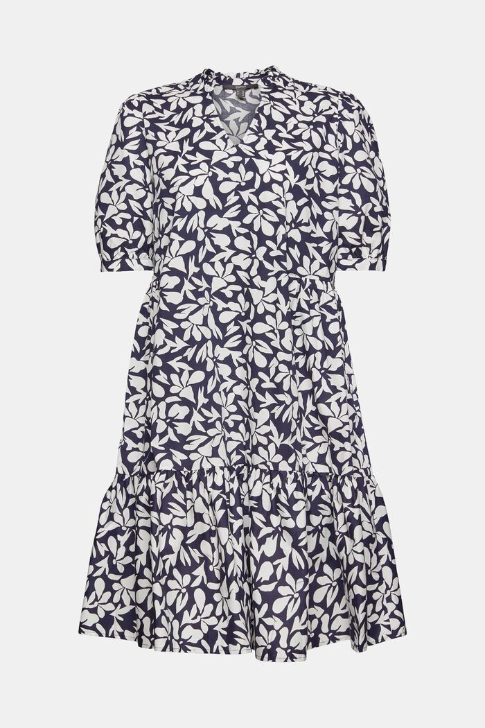 Print-Kleid aus Baumwolle, NAVY, detail image number 5