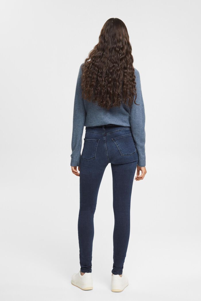 Stretchige High-Rise-Jeans im Skinny Fit, BLUE BLACK, detail image number 3