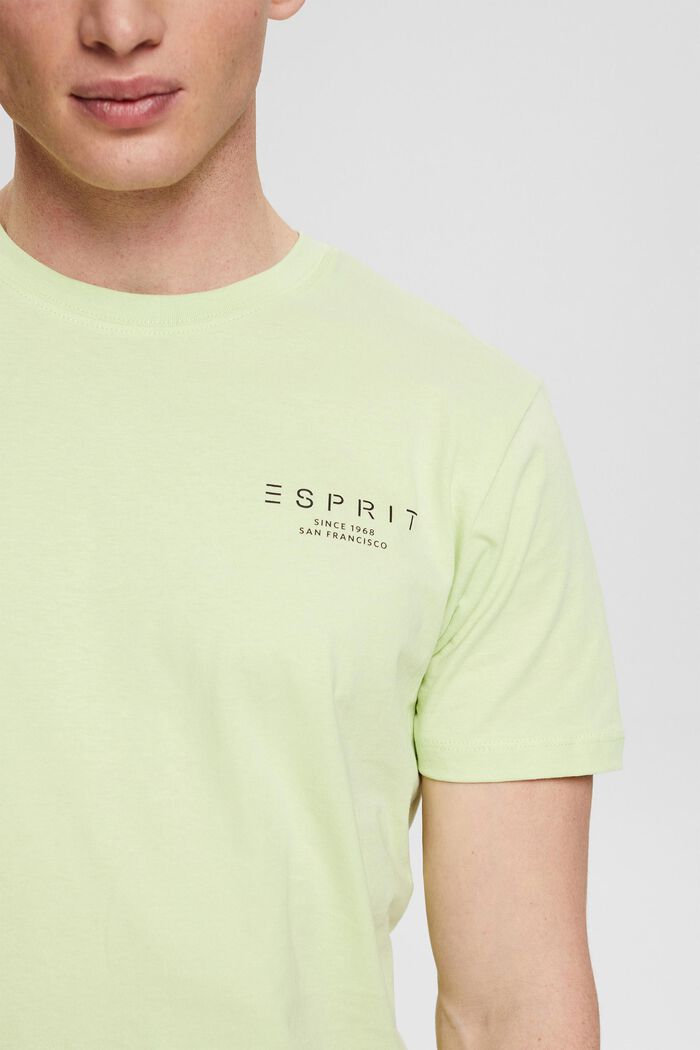 Jersey-T-Shirt mit Logo-Print, LIGHT GREEN, detail image number 0