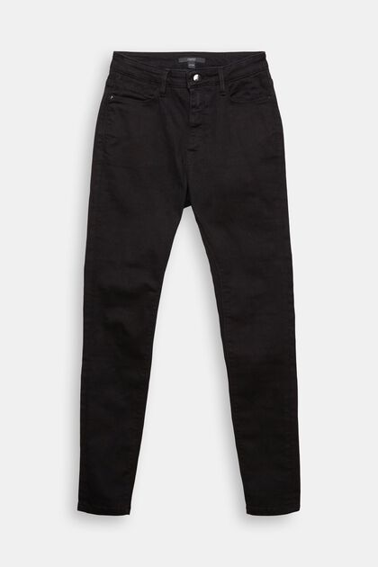 Recycelt: Shaping-Jeans mit Organic Cotton, BLACK RINSE, overview