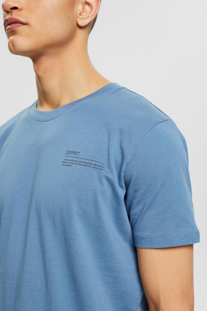 Jersey-T-Shirt mit Print, 100% Bio-Baumwolle, BLUE, detail image number 1