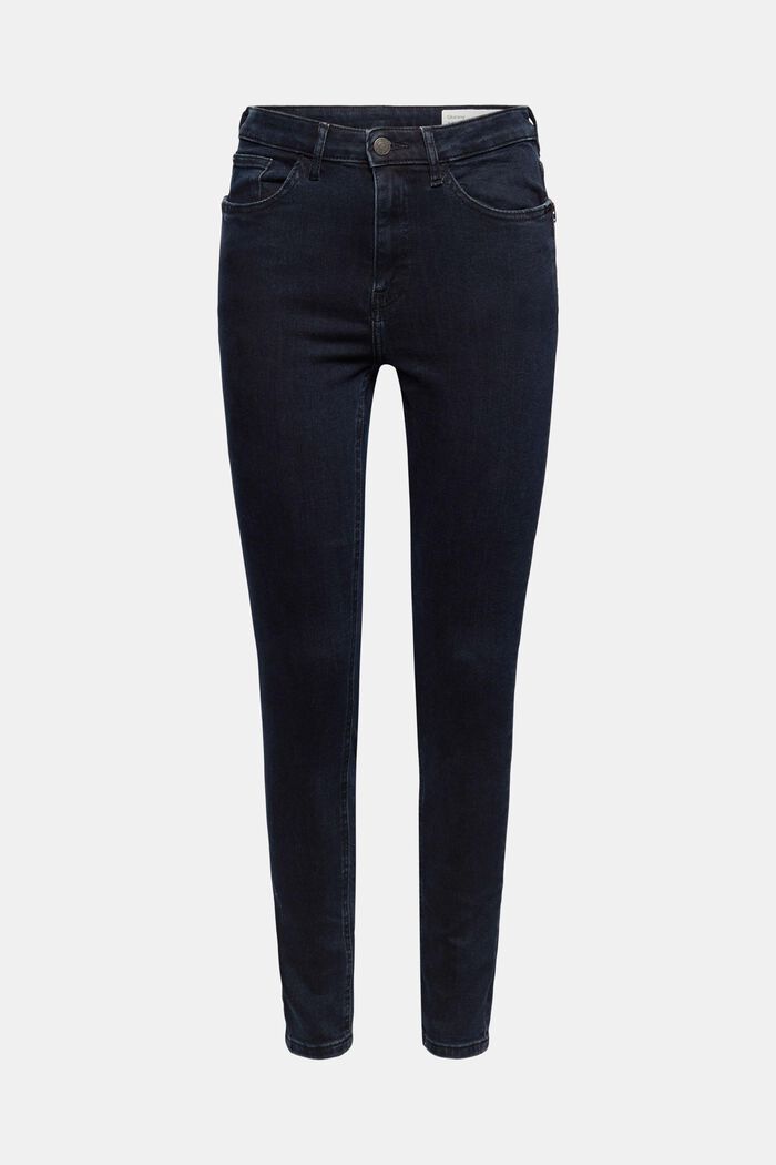 Jeans mit hohem Bund aus Bio-Baumwolle, BLUE BLACK, detail image number 6