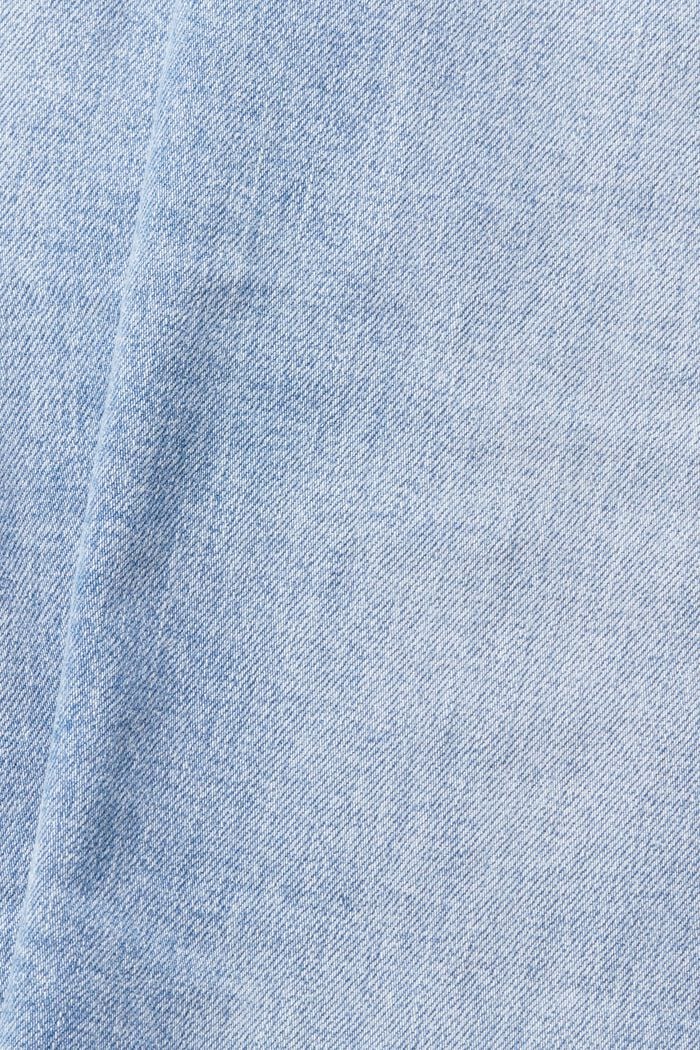 Kurze Jeans-Shorts mit Bindegürtel, BLUE LIGHT WASHED, detail image number 4