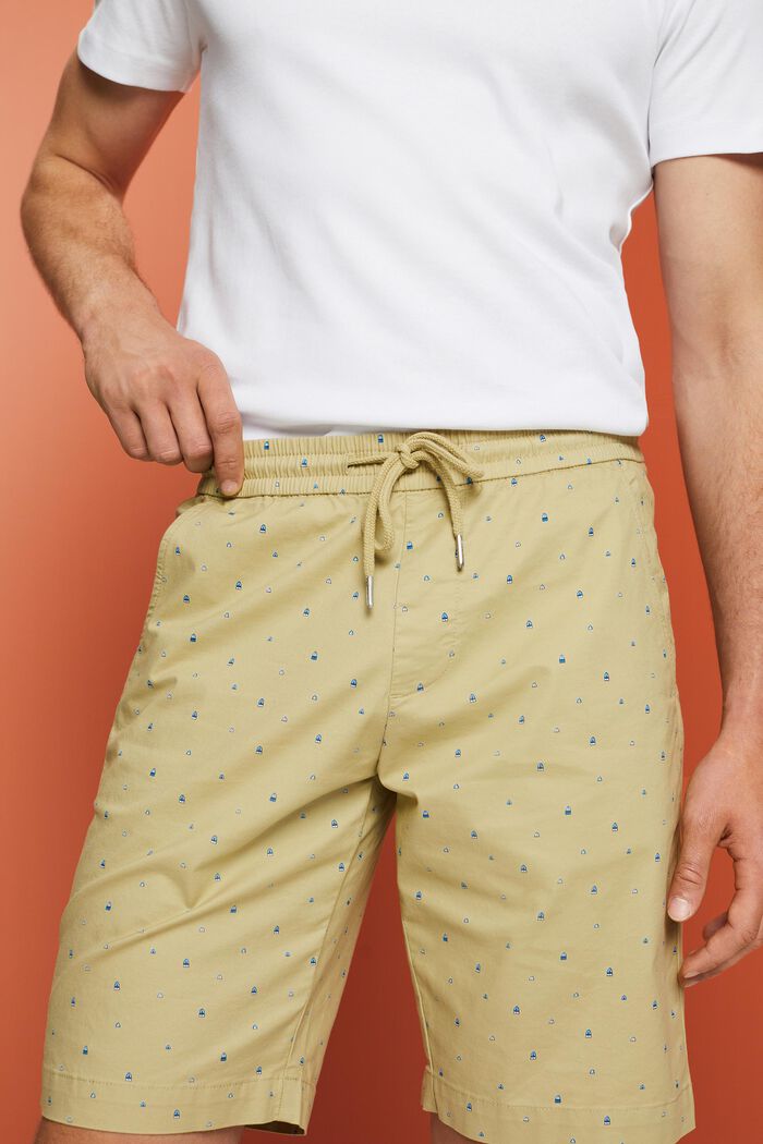 Gemusterte Pull-on-Shorts, Baumwollstretch, PASTEL GREEN, detail image number 2