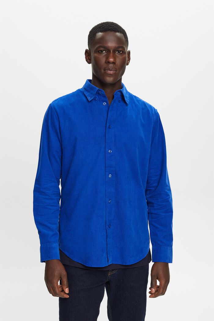 Hemd aus Cord, 100% Baumwolle, BRIGHT BLUE, detail image number 0
