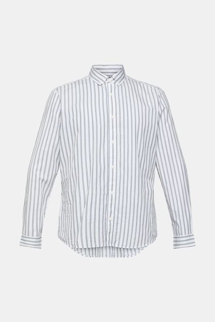 Gestreiftes Button-Down-Hemd, WHITE, overview