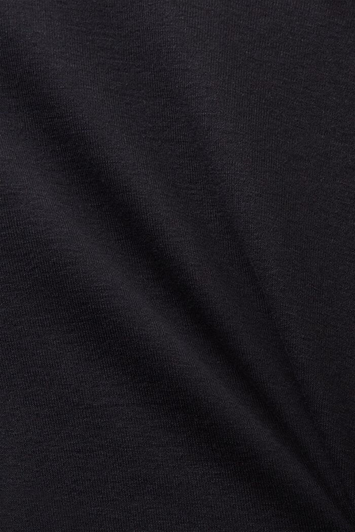 Kurzärmliges Baumwoll-T-Shirt, BLACK, detail image number 5