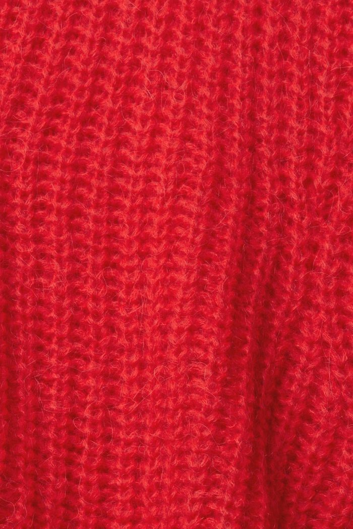 Mit Alpaka: grober Strickpullover, RED, detail image number 6