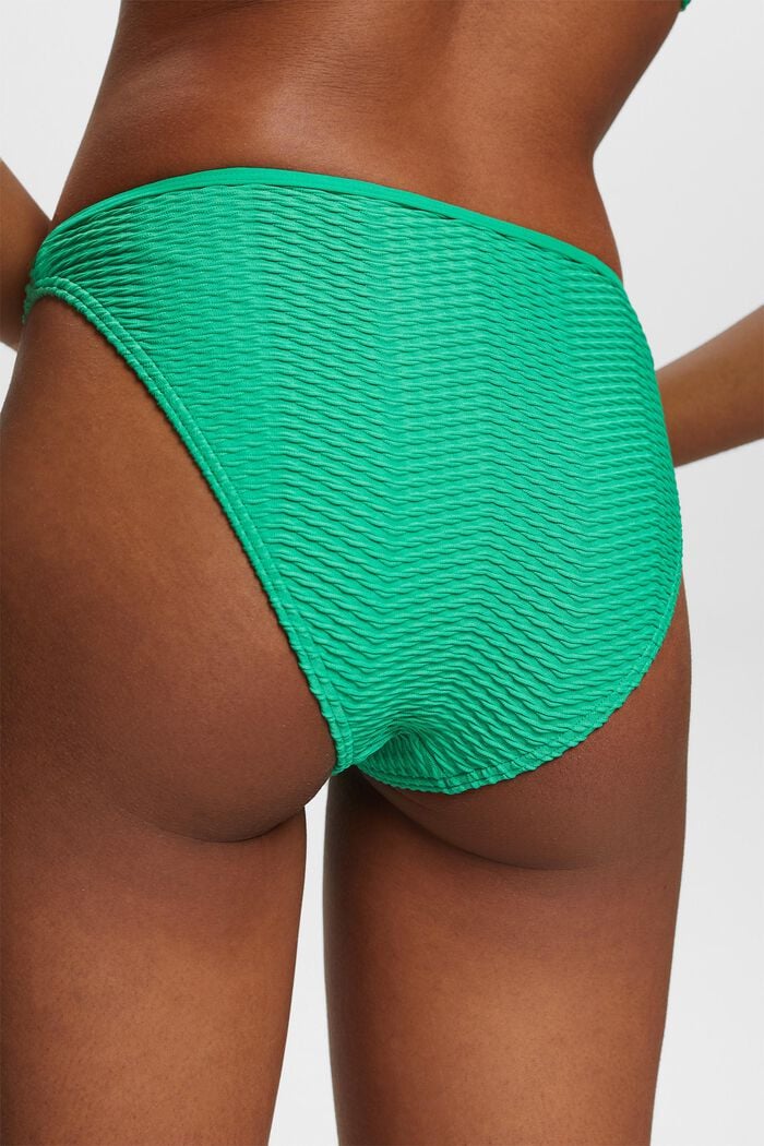 Recycelt: Strukturierte Bikinihose, GREEN, detail image number 3
