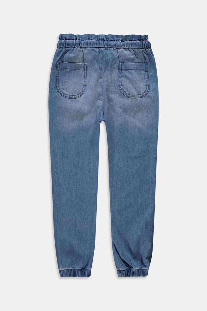Jeans mit Kordelzugbund, BLUE LIGHT WASHED, detail image number 1